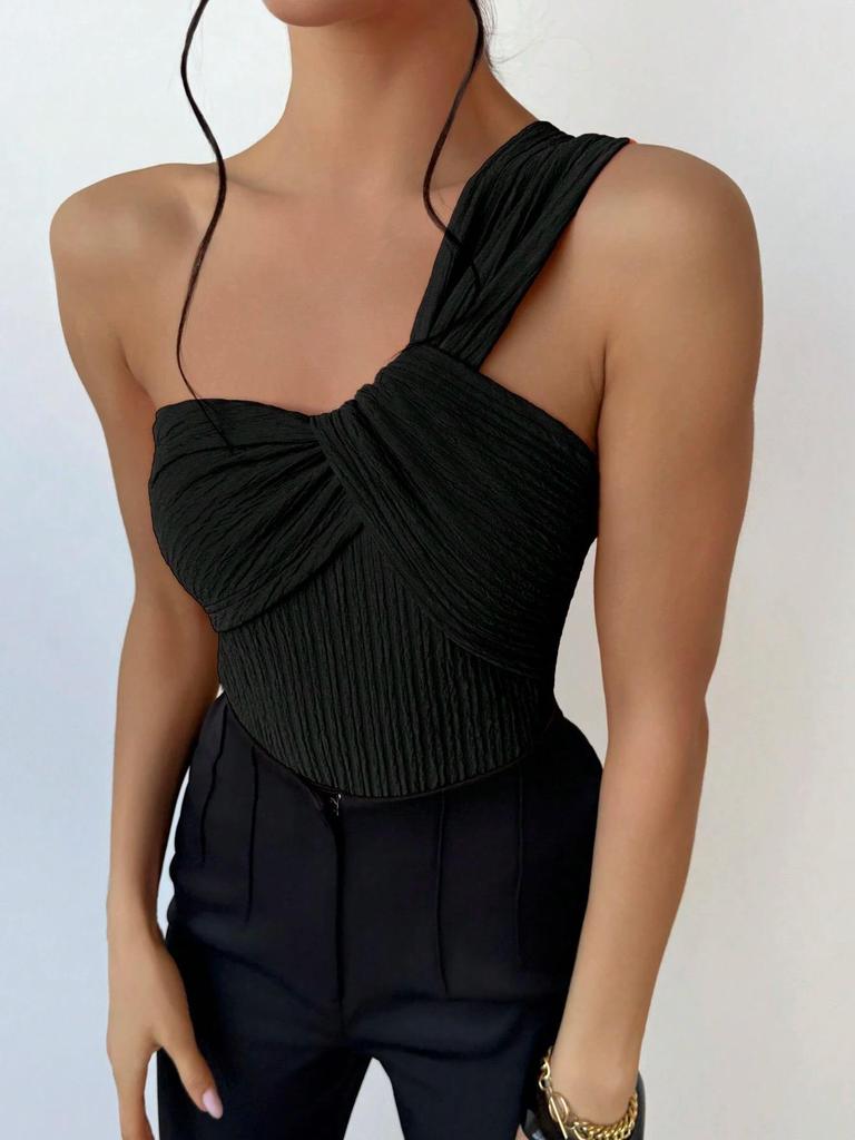 Luxury Ruched One-Shoulder Women's Swimsuit - Sexy and Stylish Swimwear