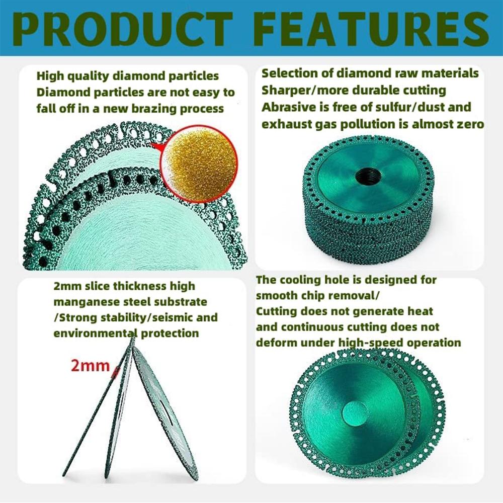 5 Pcs Multifunctional Cutting Saw Blades For Cutting Ceramic Tile Slate PVC Tube