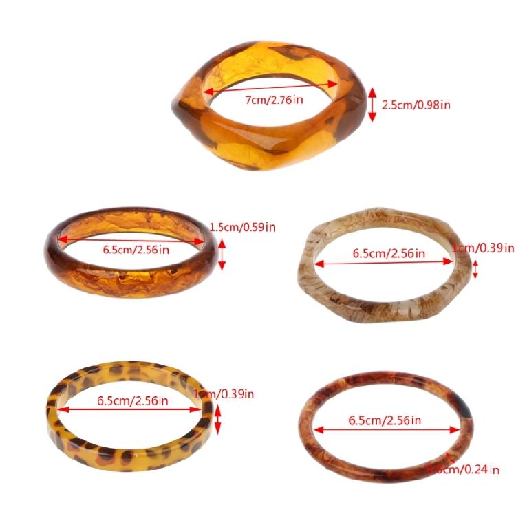 Classy Leopard Mottled Bangle Elegant Resin Bracelet Classical Leopard Mottled Bangle Jewelry for Beach Dancing