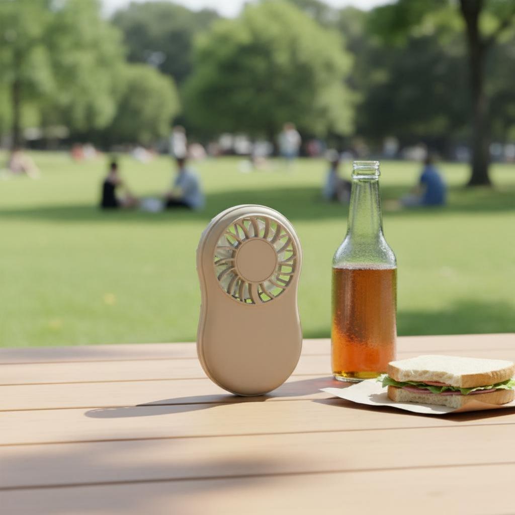 Mini Handheld Fan 5 Speed Settings Charging Port Battery-Operated Fan Lightweight Fast Charging for Travelers, Outdoor, Travel