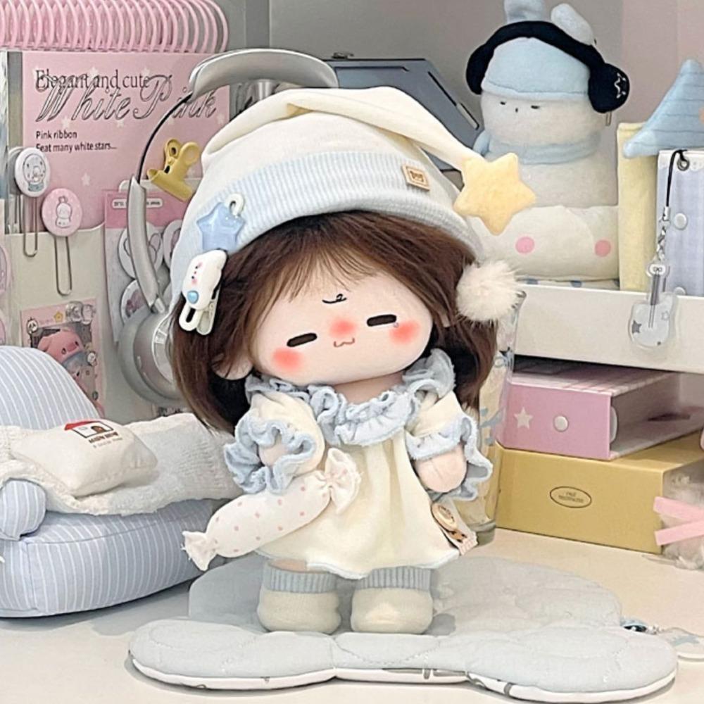 

1 set Pajamas 20cm Cotton Doll Clothes Outfit Plush Doll Clothes Doll Accessories синій