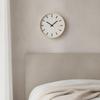 Round Wall Clock with Wood Frame Long-Lasting Quartz Glass Front