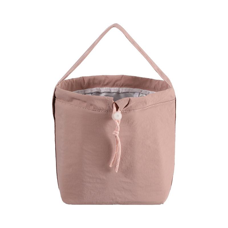 

Women Insulated Lunch Box Bag Portable Hand-Held Large Capacity Commuting Lunch Box for Students Office Workers рожевий