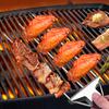 3-Prong BBQ Skewers Set Stainless Steel Grill Skewers with Push Slider Bar Dishwasher Safe Three-Prong Kabob Sticks for Meat Veggies Shrimp