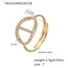 LT-TXP331 High-end Japanese Character Zircon Stainless Steel Pig Nose Tassel Necklace Earrings Open Ring Light Luxury Elegant
