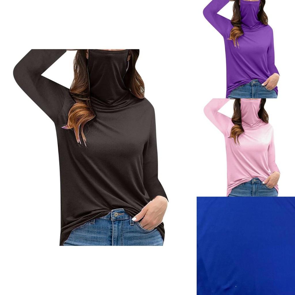 Women's Stylish Turtleneck Long Sleeve Dust-proof Blouse T-shirt For Everyday Comfort