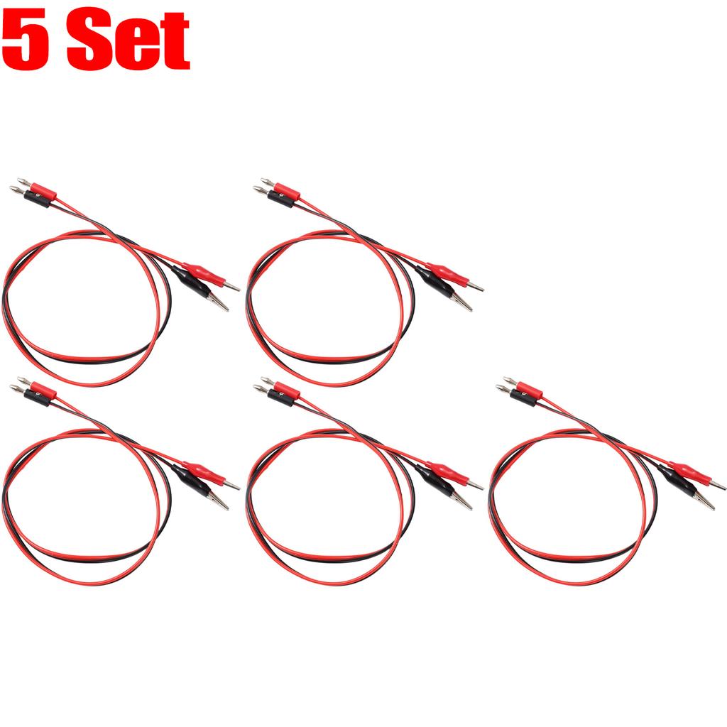 1/10Sets Banana Plug To Alligator Clip Multimeters Standard Electrical Test Equipment Test Leads Two-End Connector Supplies