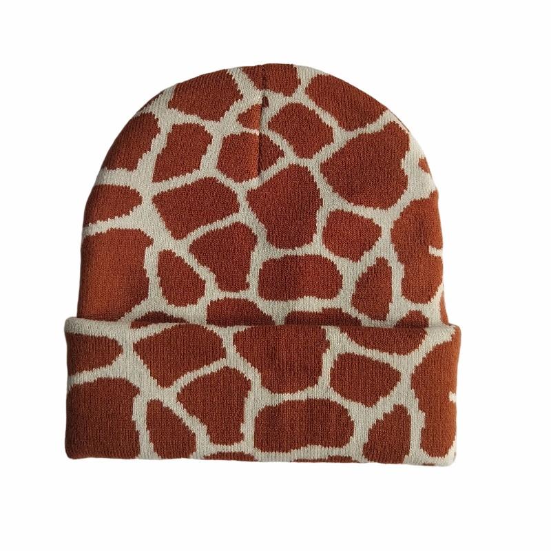 Outdoor Ear Protection Warm Knitted Beanie Hat Acrylics Jacquard Cuffed Custom Hip Hop Beanie Hat
