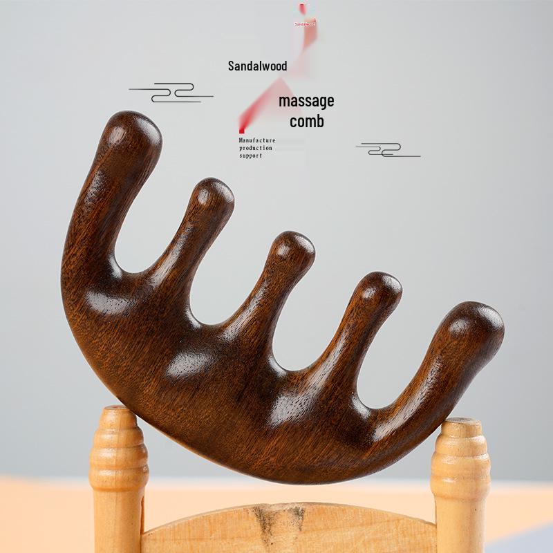 

Китайский гребень из зеленого сандала с пятью зубьями, антистатический, для меридианного массажа, для гуаша и стимуляции лактации