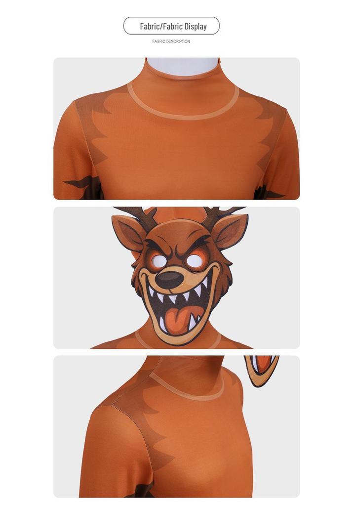 Halloween 99 Nights Deer Monster Jumpsuit - Children's Bat & Owl Cosplay Costume