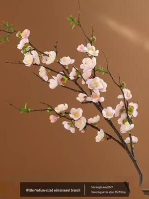 Bonsai Artificiale di Fiori di Susino e Pesco: Decorazione Fiorita Dolce Invernale per Soggiorno o Studio