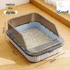 Extra Large Anti-Splash Cat Litter Box: Semi-Enclosed Tray for Large Cats and Kittens