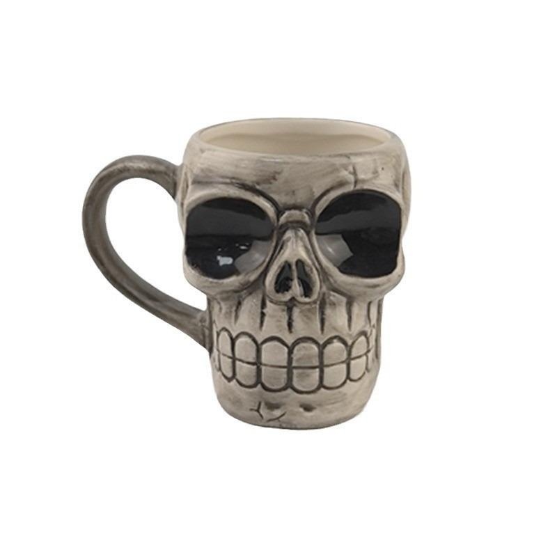 Halloween ceramic skull coffee mug beer mug personality horror atmosphere American ceramic ornament mug