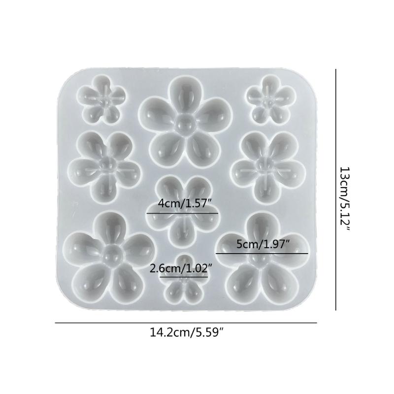 Five Petals Flower Silicone Mold Cherry Flower Epoxy Casting Mold Fragrant Gypsum Resin Mold for Car Pendant Ornament