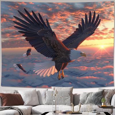 1pc Elegant Eagle Flying In the Sky Tapestry Living Room Bedroom Office Home Decoration Room Decoration Party Decoration