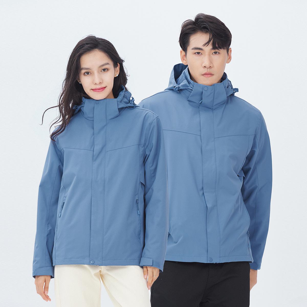 

Customizable Men s and Women s 3-in-1 Windproof Waterproof Warm Outdoor Jacket M