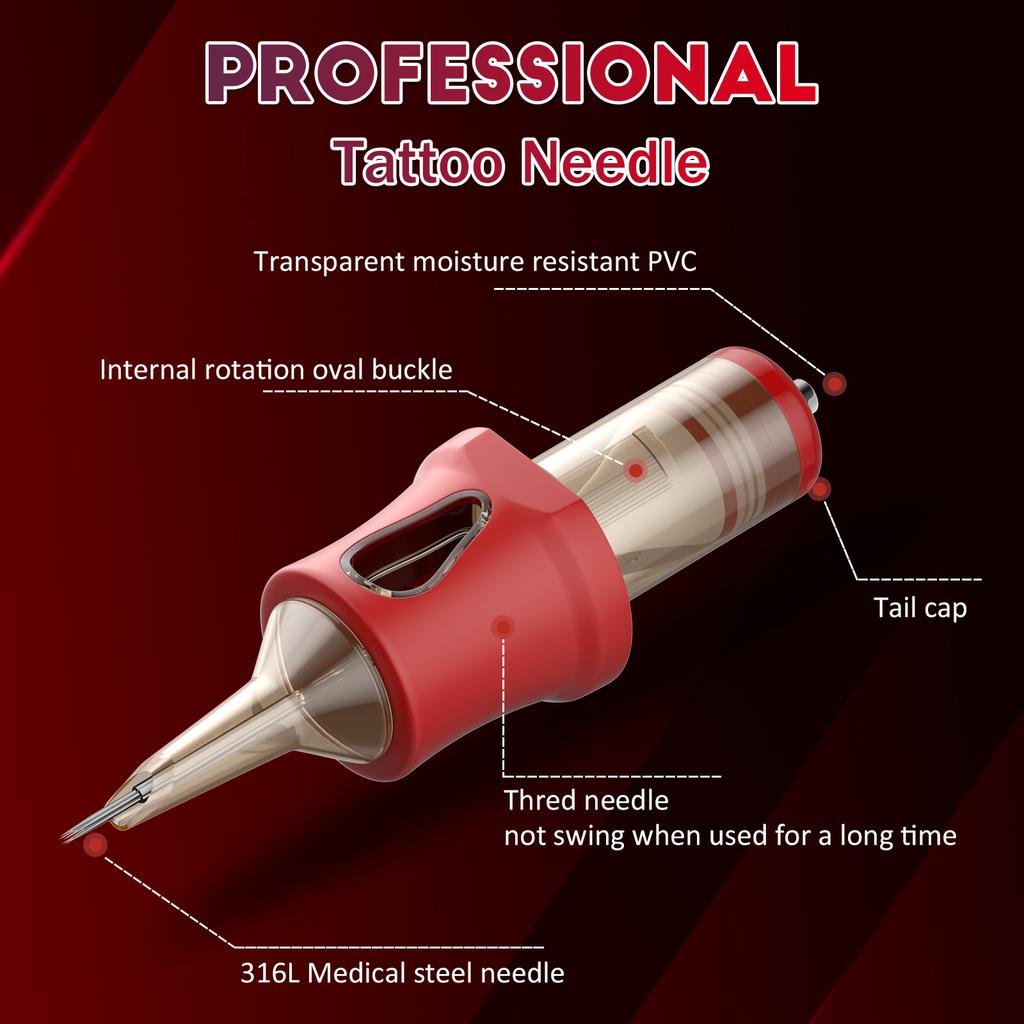 Tattoo Integrated Needle Cutting Needle Fogging Needle Belt Non-slip Silicone Sleeve Needle Embroidery Needle Tattoo Consumables