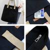 Enkrio Canvas Tote Bag, Shopping Bag, Large Capacity, A4 Size, Multiple Storage Pockets, Shoulder Bag, Handbag, Stylish for Men and Women, School or