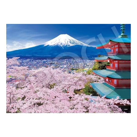 EPOCH 500-Piece Jigsaw Puzzle: Spring Breeze Mt. Fuji and Five-Story Pagoda - Yamanashi (38x53cm) 06