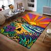 Colorful Sunset Beach Scene with Waves Non-slip Rug Suitable for Living Room and Bedroom Sofas