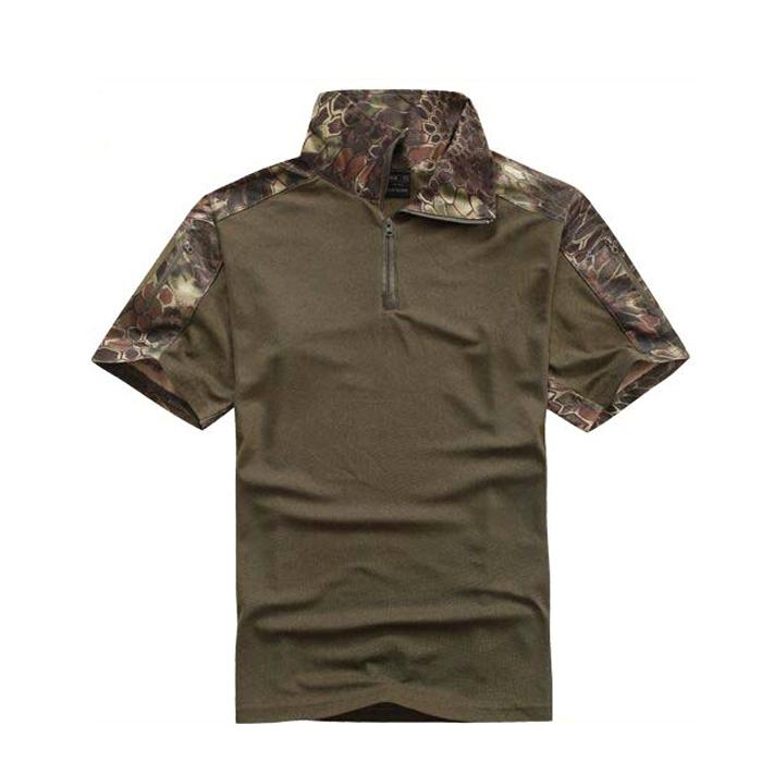 Neotaegtikeol New Short Sleeve Combat Shirt (Snake Camo Green)