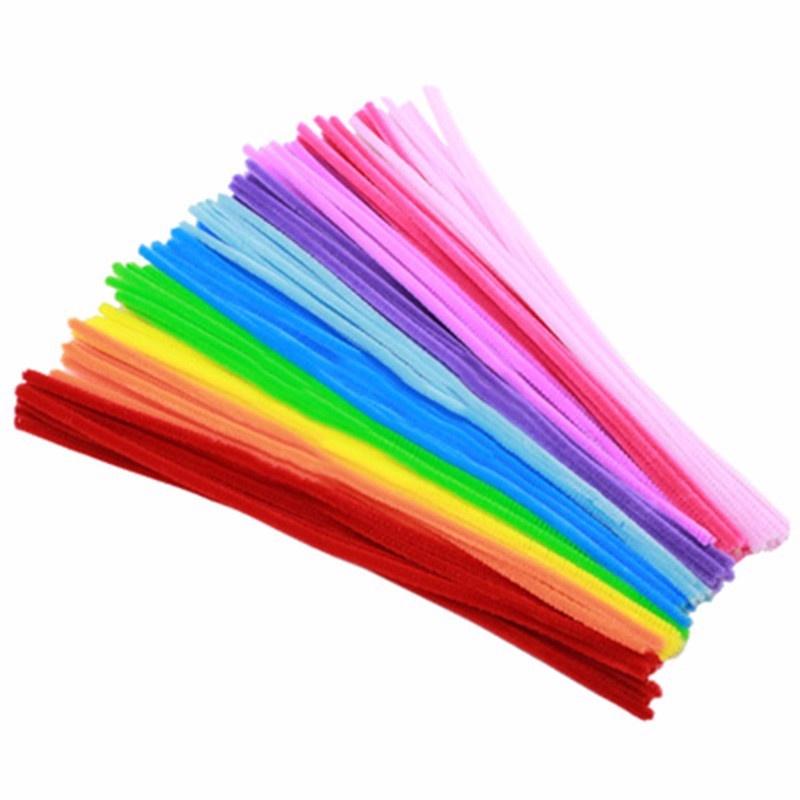 100pcs/lot  Math Chenille Sticks Puzzle Craft Children Kid Pipe Cleaner Educational Stems