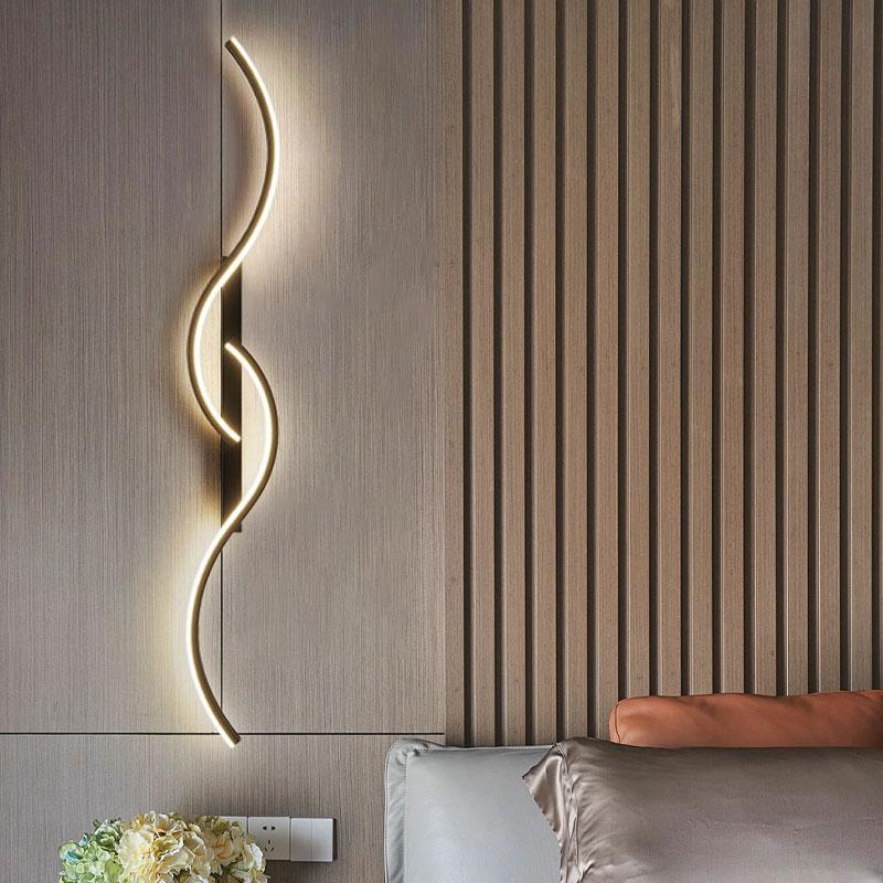 Black Gold LED Wall Lights for Bedroom Living Room Black Gold LED Wall Lamps Wall Sconce for Corridor Aisle AC85-265V