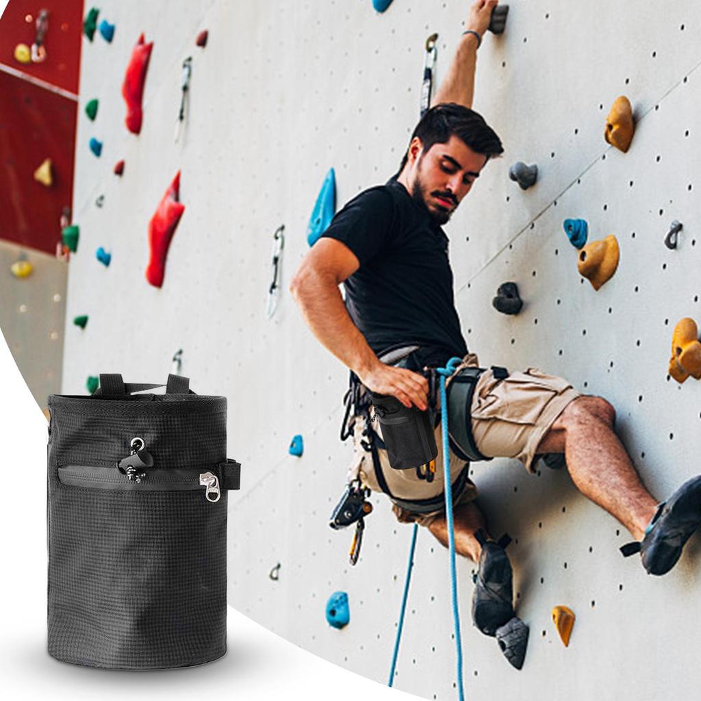 Chalk Bags Waterproof Adjustable Waist Belt Powder Pouch Rock Climbing Chalk Bag For Gymnastics Golf Gym Bowling Lifting