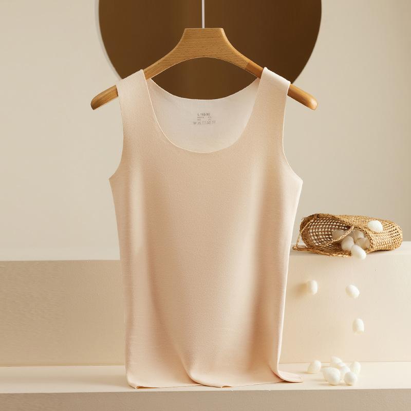 Autumn and Winter German Velvet Seamless Thermal Vest for Women Double-sided Velvet Thermal Underwear Thin Slim Fit Base Vest