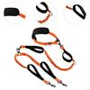 Double Dog Leash Retractable Hands Free No Pull Reflective Bungees for Canicross
