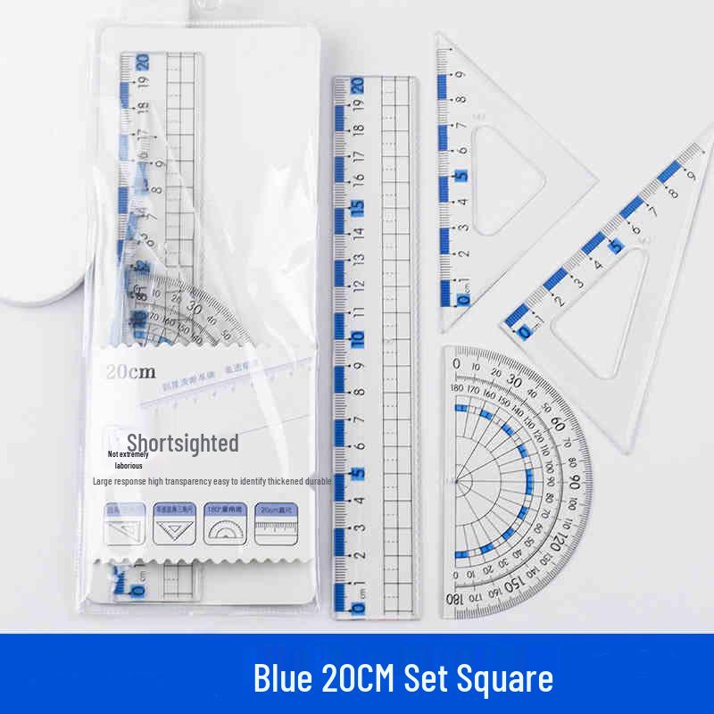 Anti-Myopia Ruler Set: First Grade Square & Eye Protection for Primary Students (3 Sets for New Users)