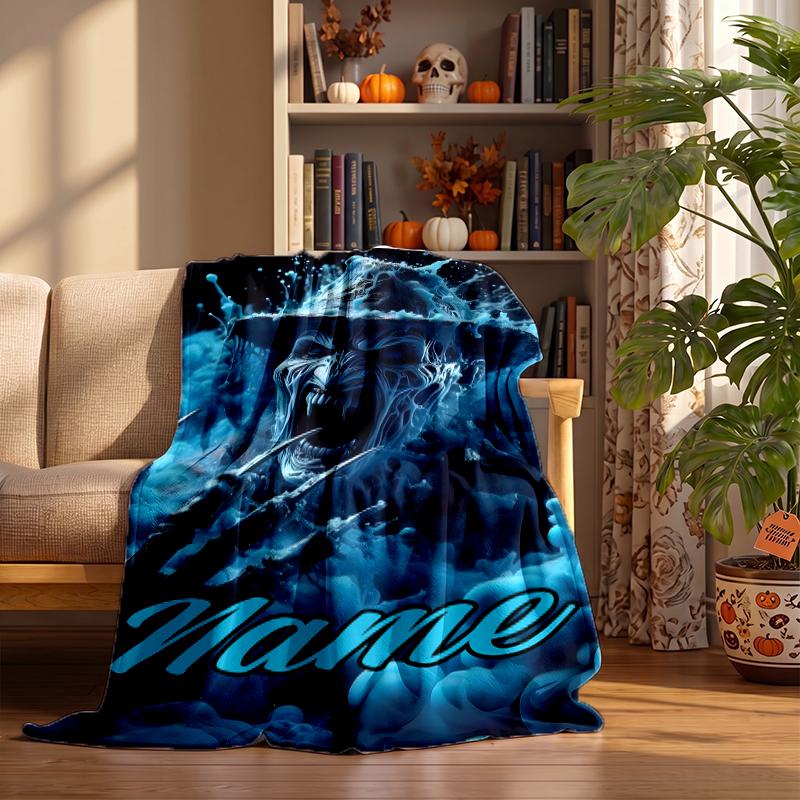Freddy Krueger Custom Flannel Blankets Soft Warm Cozy Throws for Home Decor Holiday Gifts