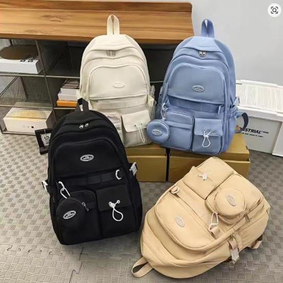 Backpack Simple Large Capacity Sports Travel Backpack Junior High School Leisure Backpack Tutorial Bag