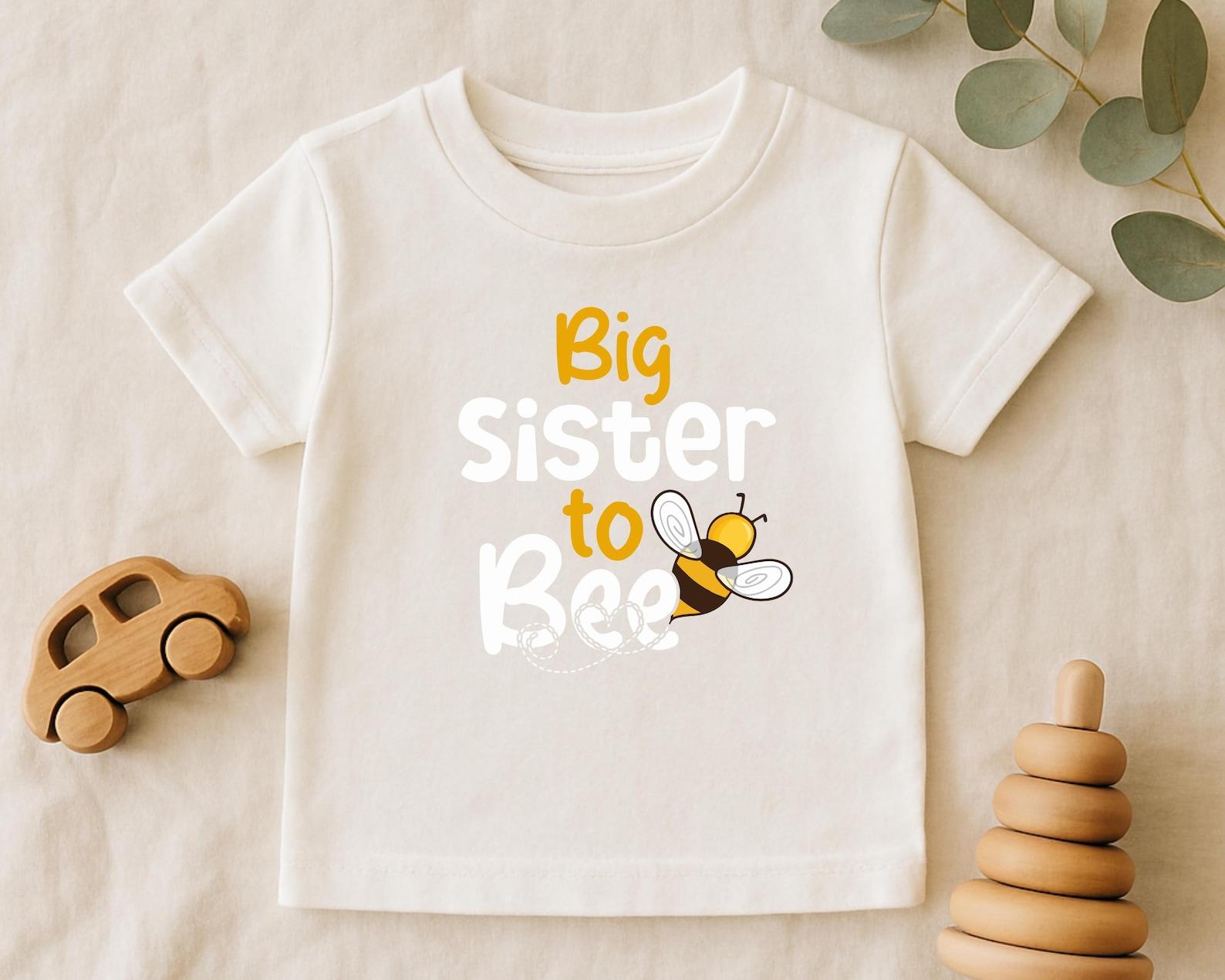 Big Sister to Bee Toddler Shirt: Sibling Announcet Tee 100