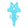 Women One Piece Swimsuit Sexy Cutout Monokini High Leg Swimwear Strappy Side Detail Beachwear for Summer Pool Party