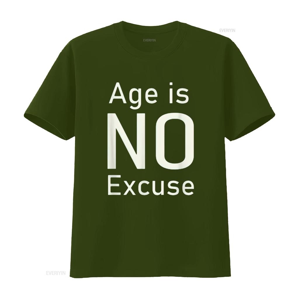 Age Is No Excuse Funny Old And Gym Lovers Design Womens T Shirt Black Large vintage Washed Soft Slightly Comfortable fashion