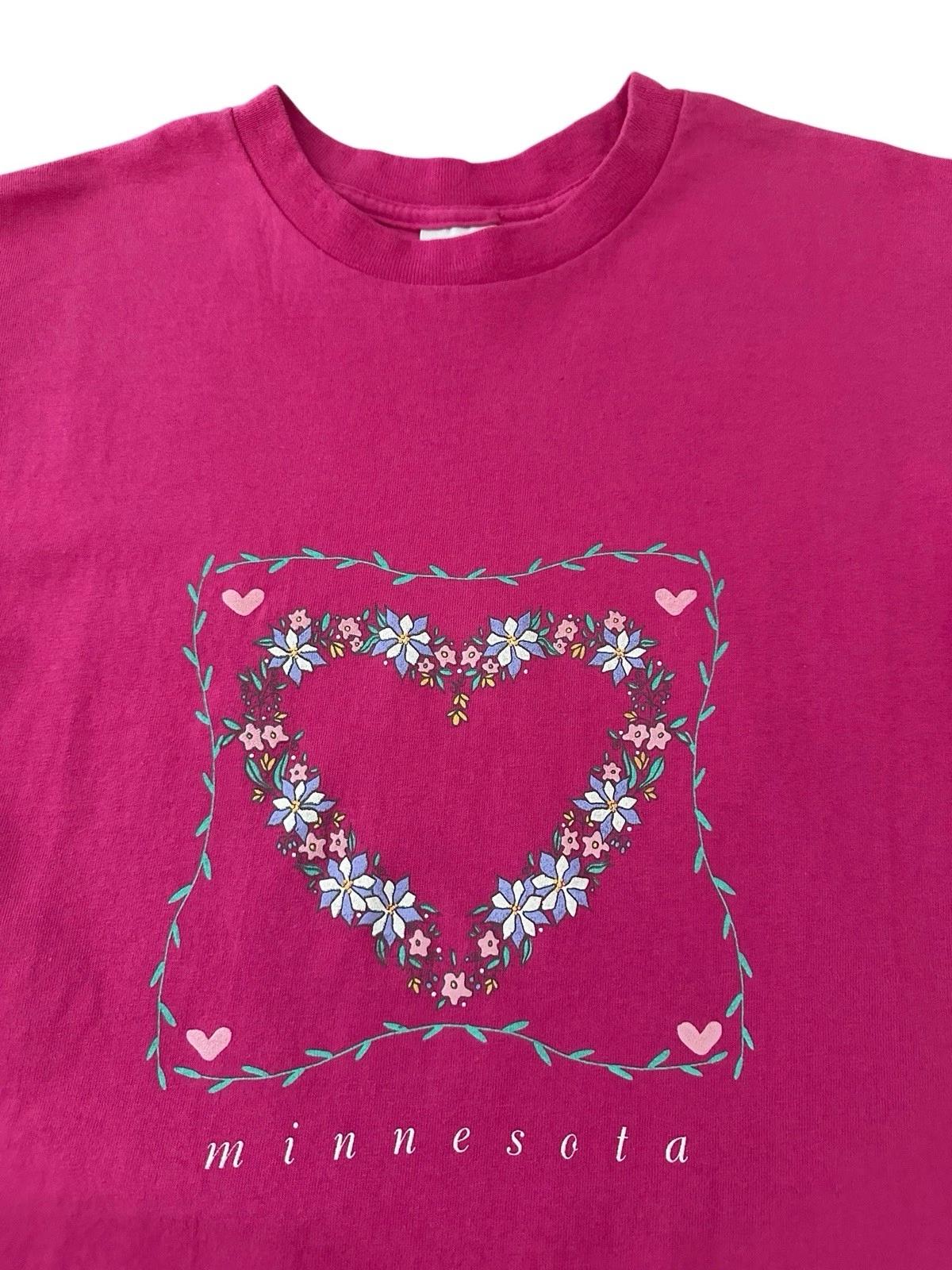 

Vintage Minnesota T Shirt Men’s Small Pink 90’s Heart Single Stitched USA 3XL