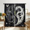 2pcs Sacred Black & White Dragon Curtains – Modern Elegant All-Season Design for Bedroom & Living Room