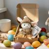 Handmade Cute Bunny Cuddles As Easter Gifts, With A Greeting Card Included. New Soft Plush  Bunny Cuddles, Boxed, With Easter Basket Stuffing.