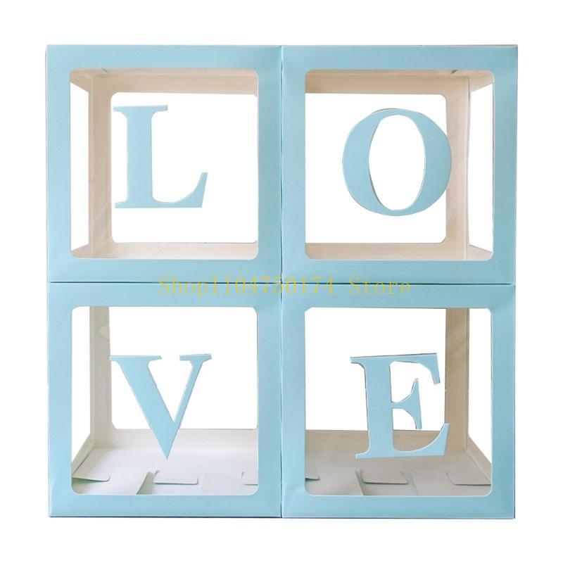 Set of 4 Baby Boxes with Letters for Wedding Baby Shower Birthday Party Decor top sale