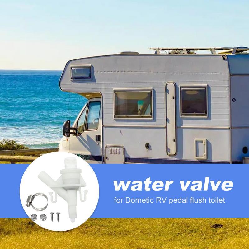 RV Toilet Valve Replacement Kit RV Water Valve Kit Leakproof RV Toilet Water Valve For RV Parts And Accessories
