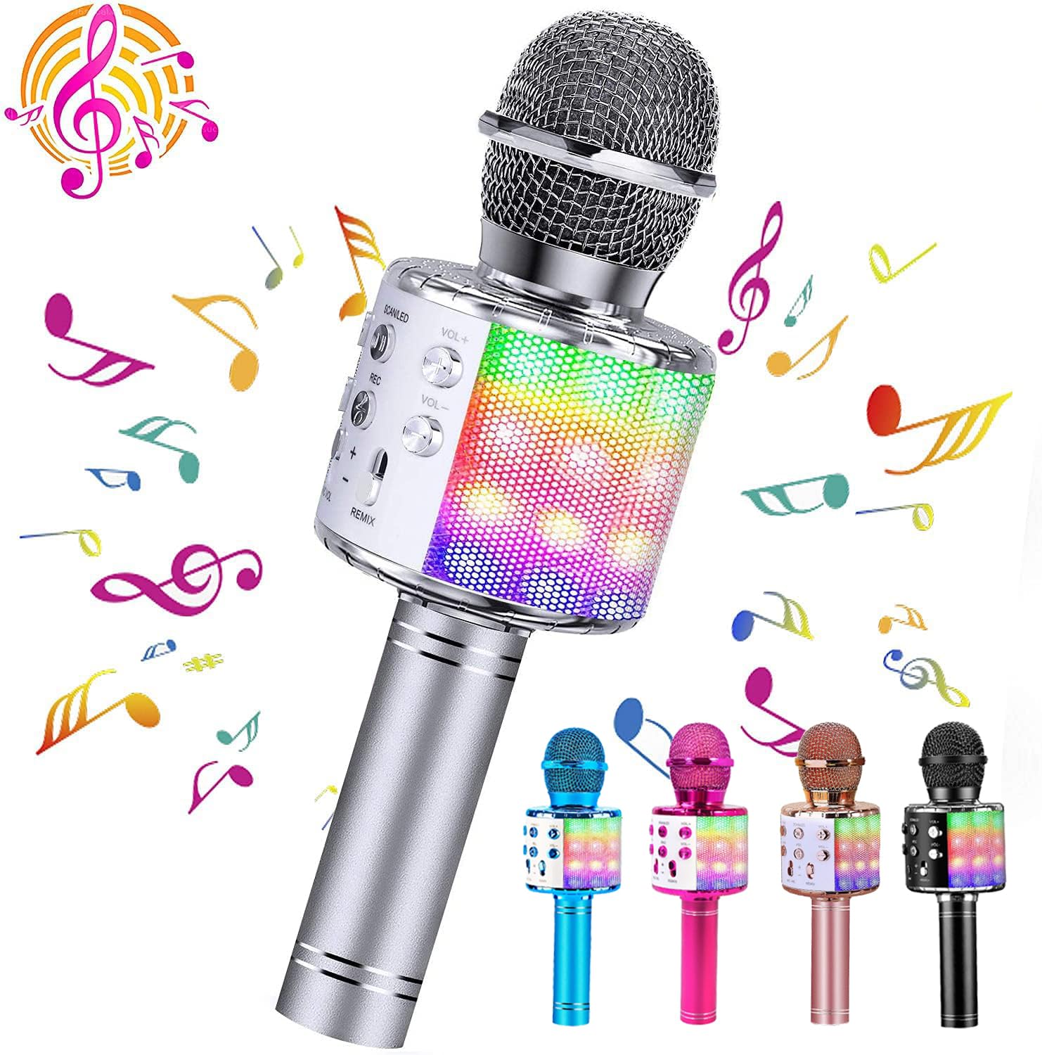 

ShinePick Karaoke Bluetooth Recordable Бездротовий шум Оснащений функцією відлуння Супровід Бездротова музика Барвисте світлодіодне світло Домашня сумісність з