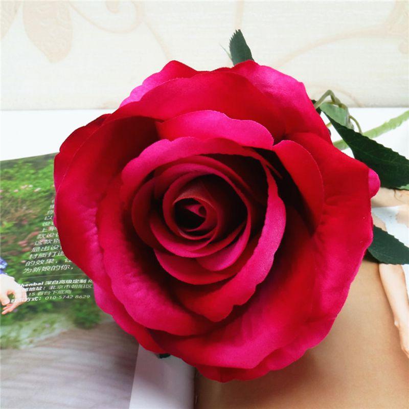 Elegant 5set Artificial Silk Fake Flowers Rose Bouquet For Wedding And Home Decor