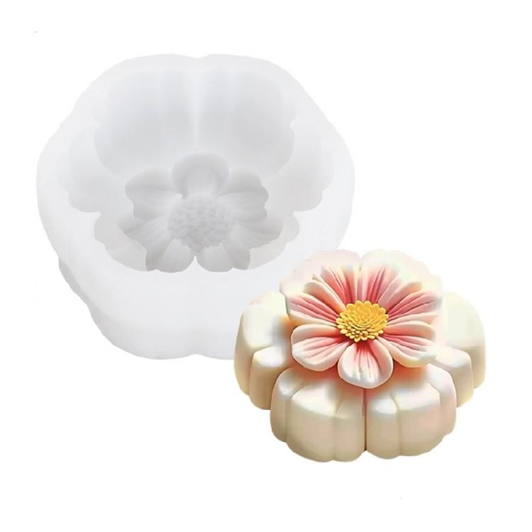 Chocolate Molds Cake Moulds Flower Shape Dessert Molds Pastrys Bakings Supplies Silicone Texture for Baking Cake Dessert