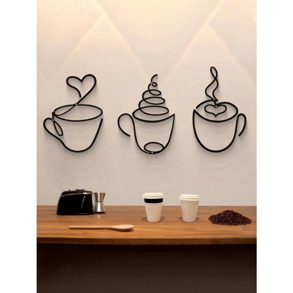 Metal Wall Art Decor Living Room Indoor Sculpture Modern Home Interior Statue