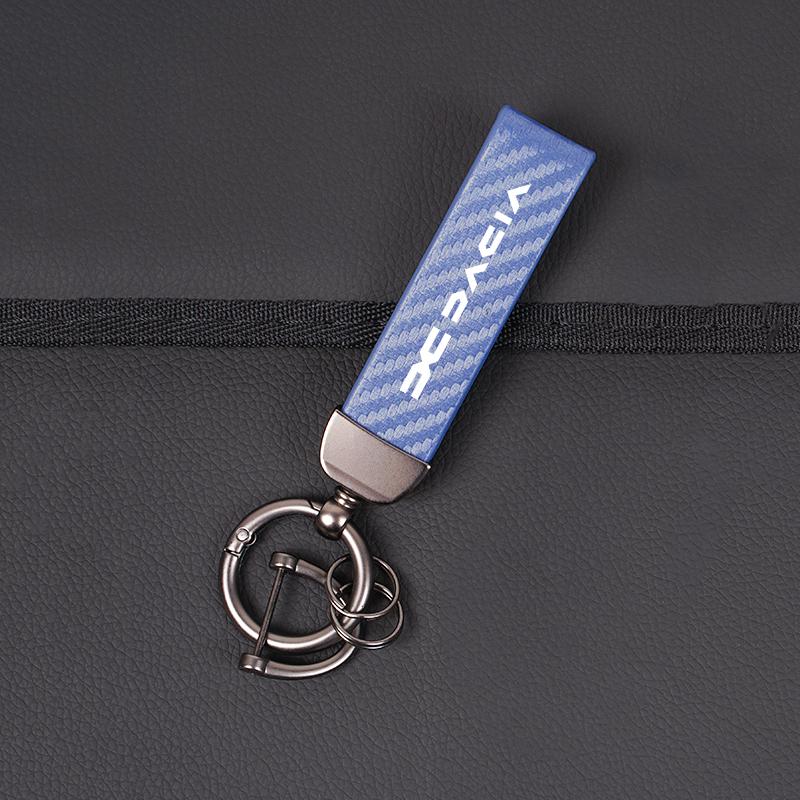 

Carbon Fiber Leather Keyrings Car Keychain Accessories For Dacia Duster Logan Sandero Stepway Dokker Lodgy MCV 2019 Spring
