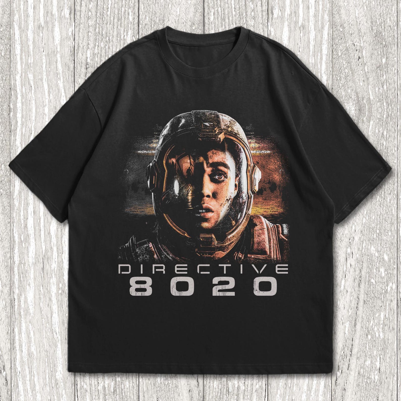 Vintage Sci-Fi Astronaut Graphic Tee | Space Horror Retro T-Shirt | Dystopian Deep Space Apparel | Unisex Distressed Black Cyberpunk Top L