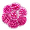 3/4/5/6/8/10/12mm Gemischte Box mit Löchern ABS Imitation Perle Meerjungfrauen-Illusions-Farbverlauf Kunststoffperle DIY-Material