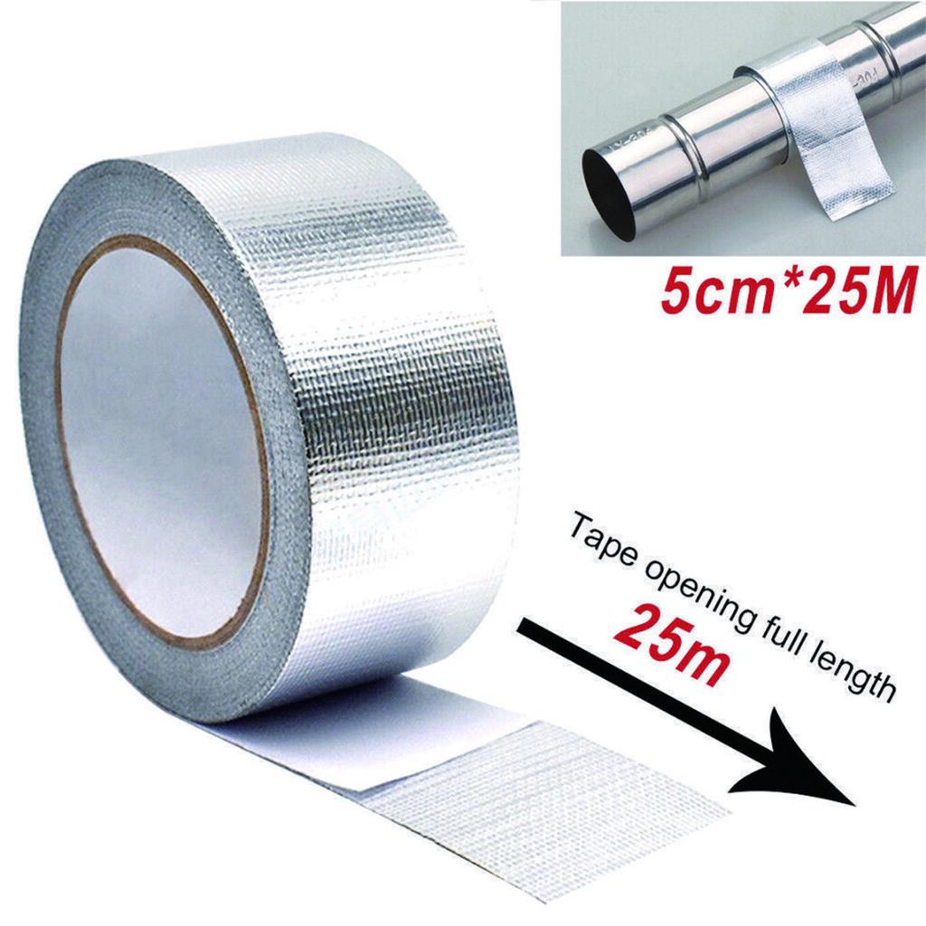 Buy Mayitr 25M Aluminum Foil Exhaust Pipe Heat Insulation Wrap Tape