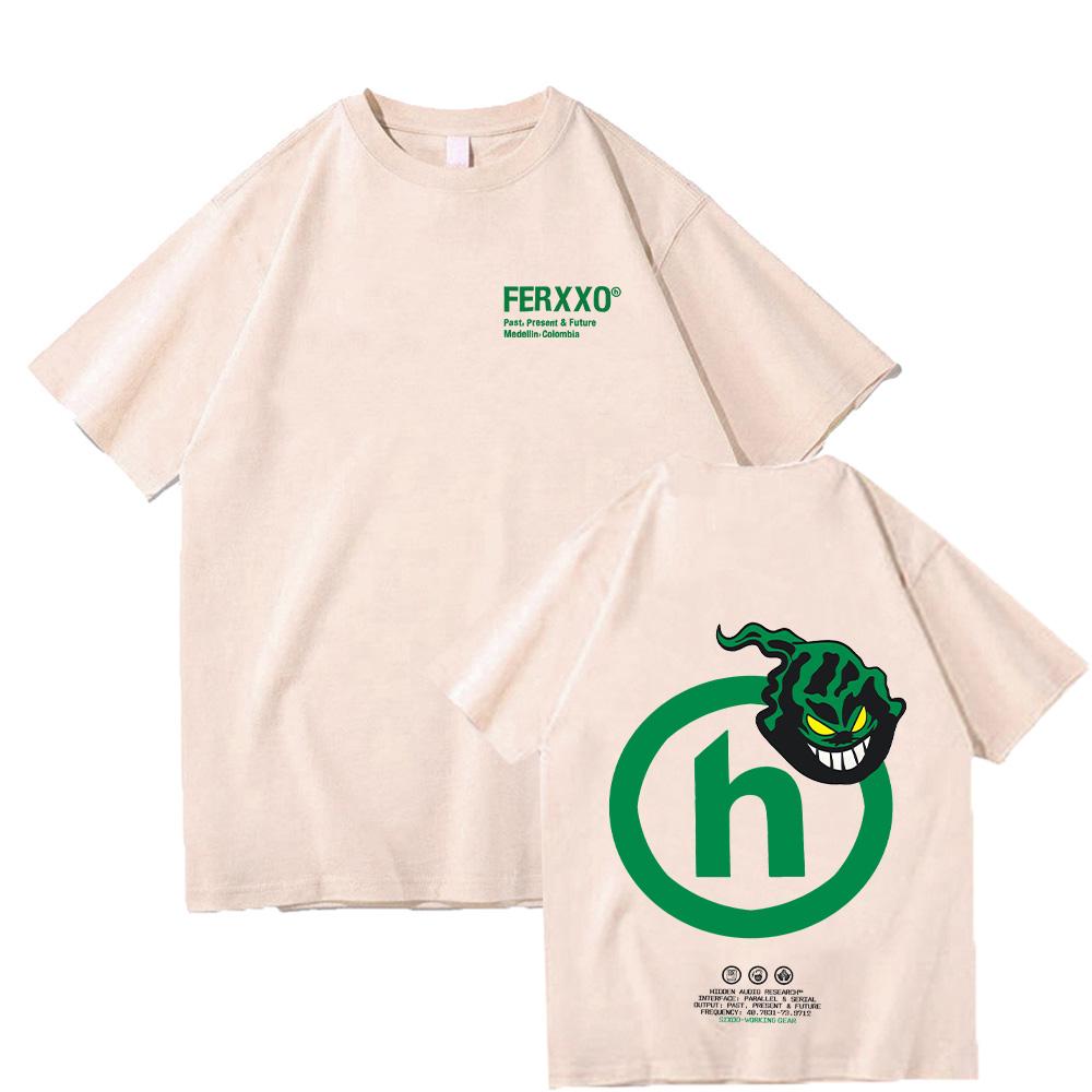 Feid FERXXO Logo T-Shirt T Shirts Men's Women Casual Tees Clothes T-shirt Y2K Short Sleeve Unisex Cotton Tops